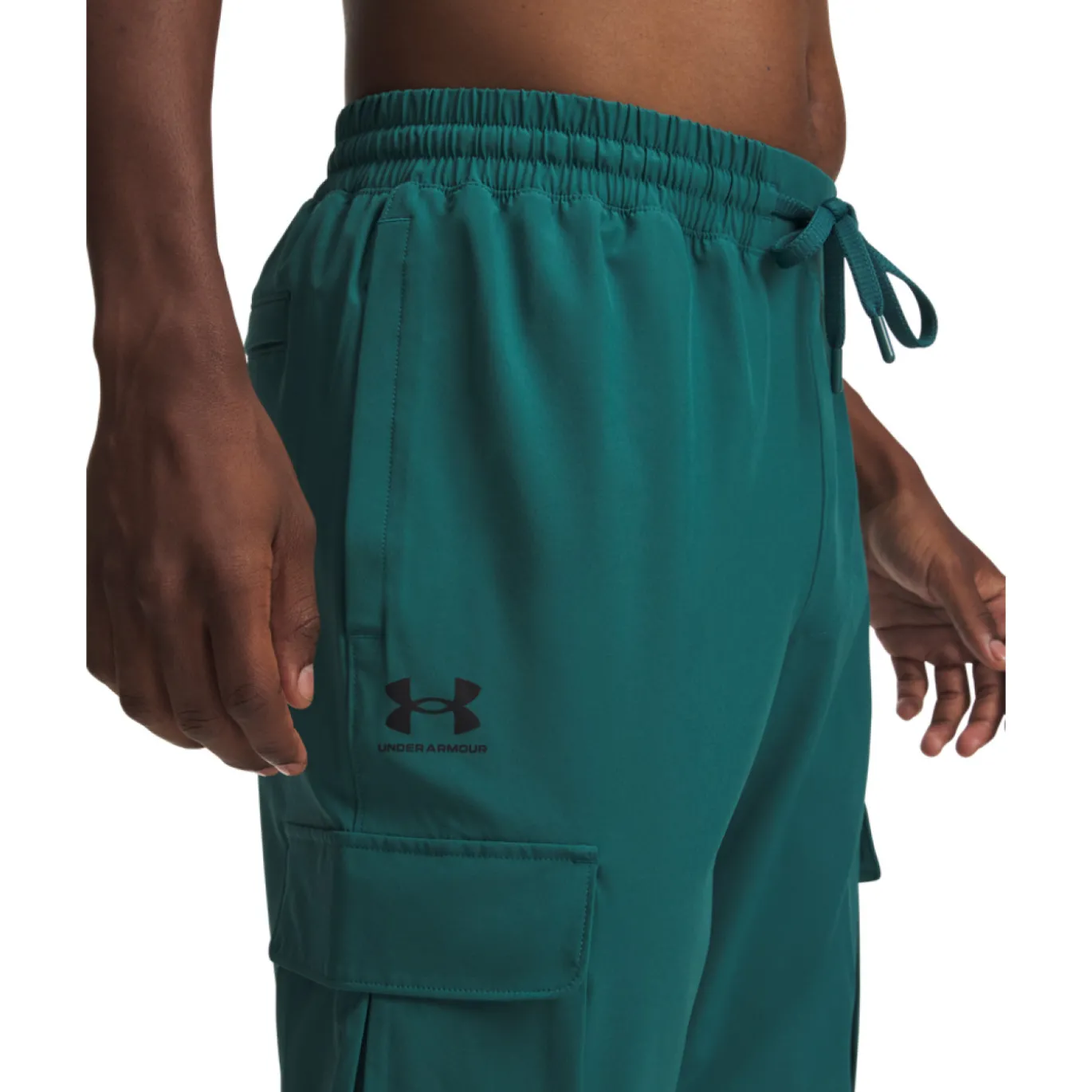 Under Armour Vibe Woven Cargo Trainingspak Donkergroen Zwart