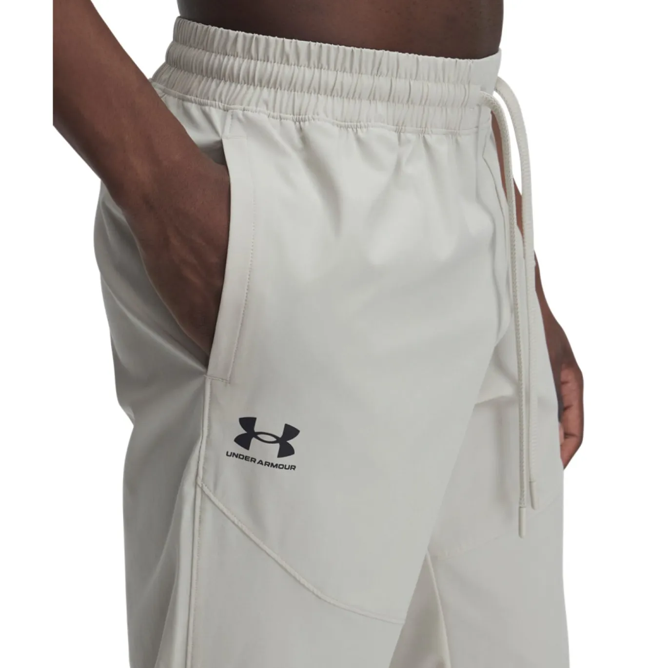 Under Armour Vibe Woven Trainingsbroek Lichtgrijs Zwart